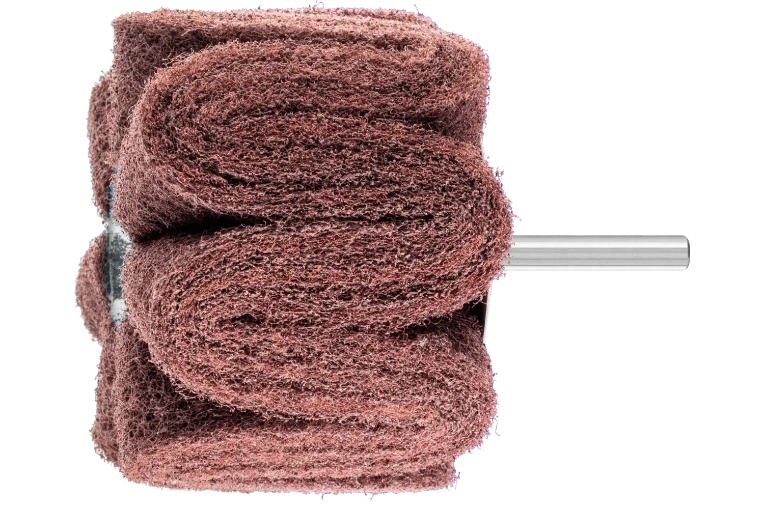 Picture of Pferd Polinox® Mounted Flap Wheel, 3" X 2, 180 Grit, Corrugated, 1/4" Shank, Aluminum Oxide